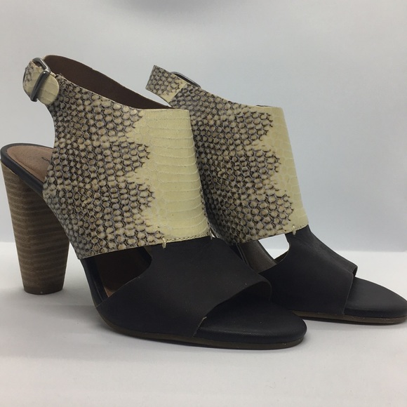 Lucky Brand Shoes - NWOT! LuckyBrand Leather Snakeskin Heels